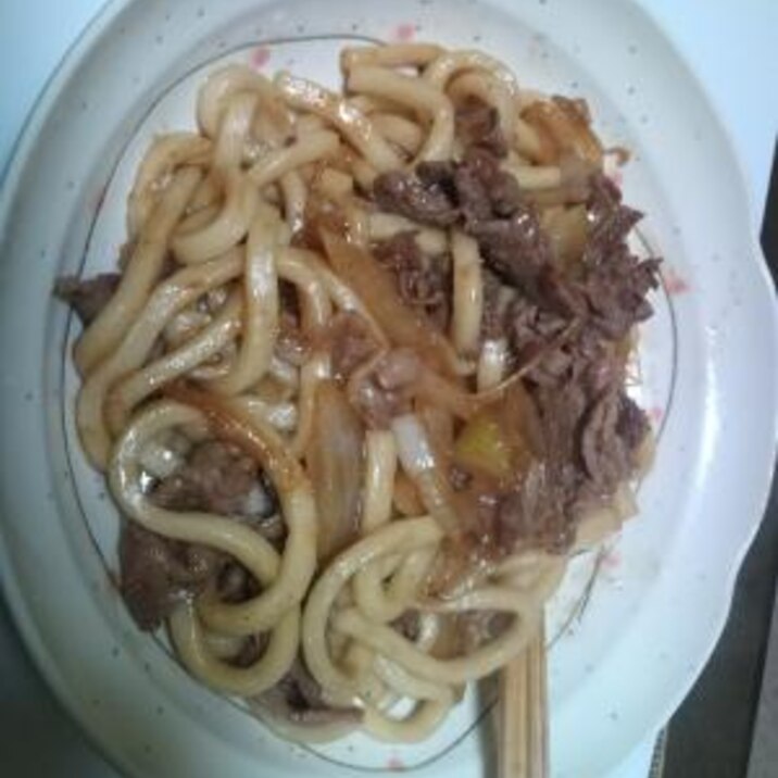 焼きうどん　ひとりランチ手軽編